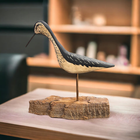 Sculpture en bois oiseau - Oiseau de Grève