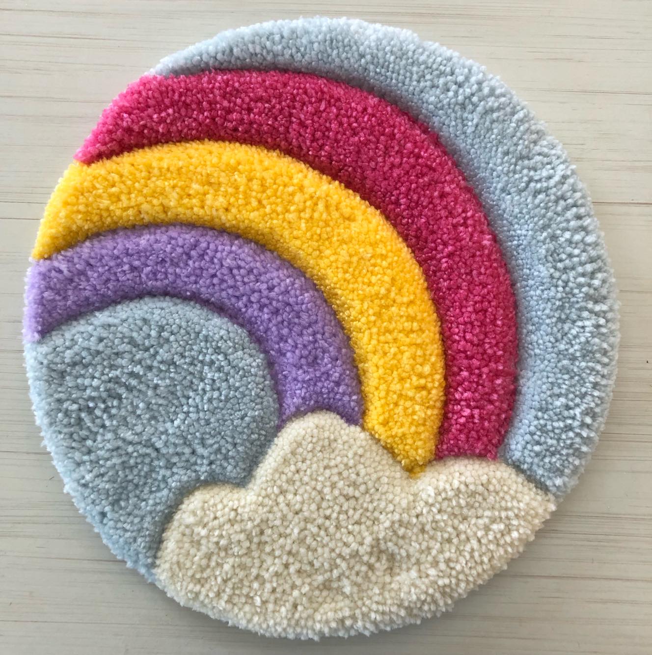 Mini tapis rond - Arc-en-ciel