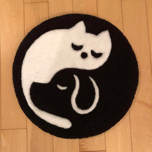 Tapis rond - chat / chien