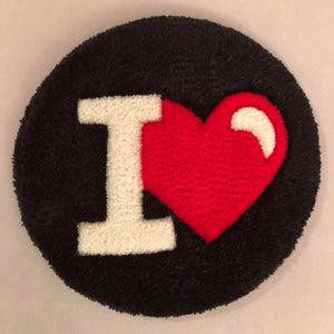 Mini tapis rond - I love