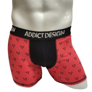 Boxer pour homme en bambou cœurs corail