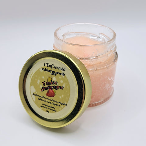 Exfoliant au sucre de canne - Fraise champagne