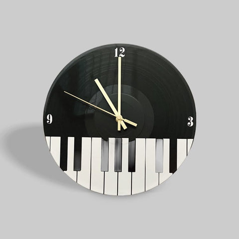 Horloge vinyle 33 tours - Piano