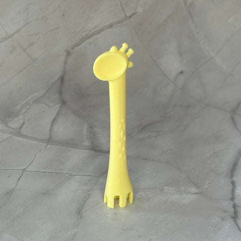 Girafe fourchette/cuillère Jaune