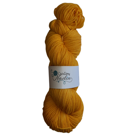 Laine 100% mérinos superwash - Jaune soleil