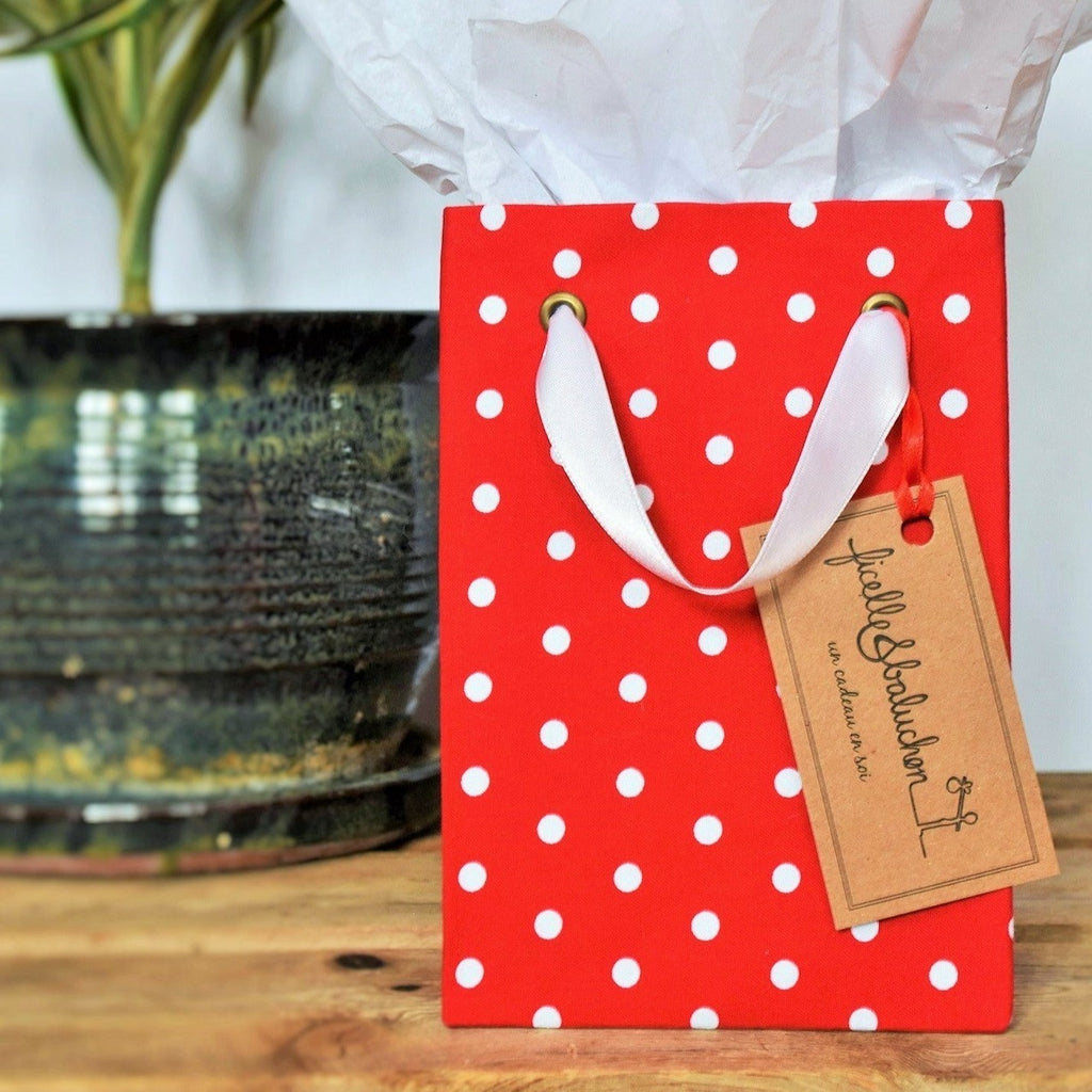 Petits sacs cadeaux réutilisables en tissu, emballage écologique