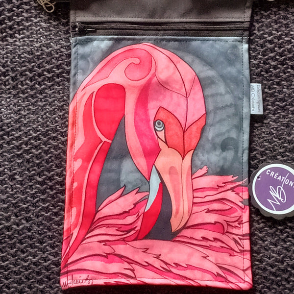 Pochette Signature Flamant Rose Séduction